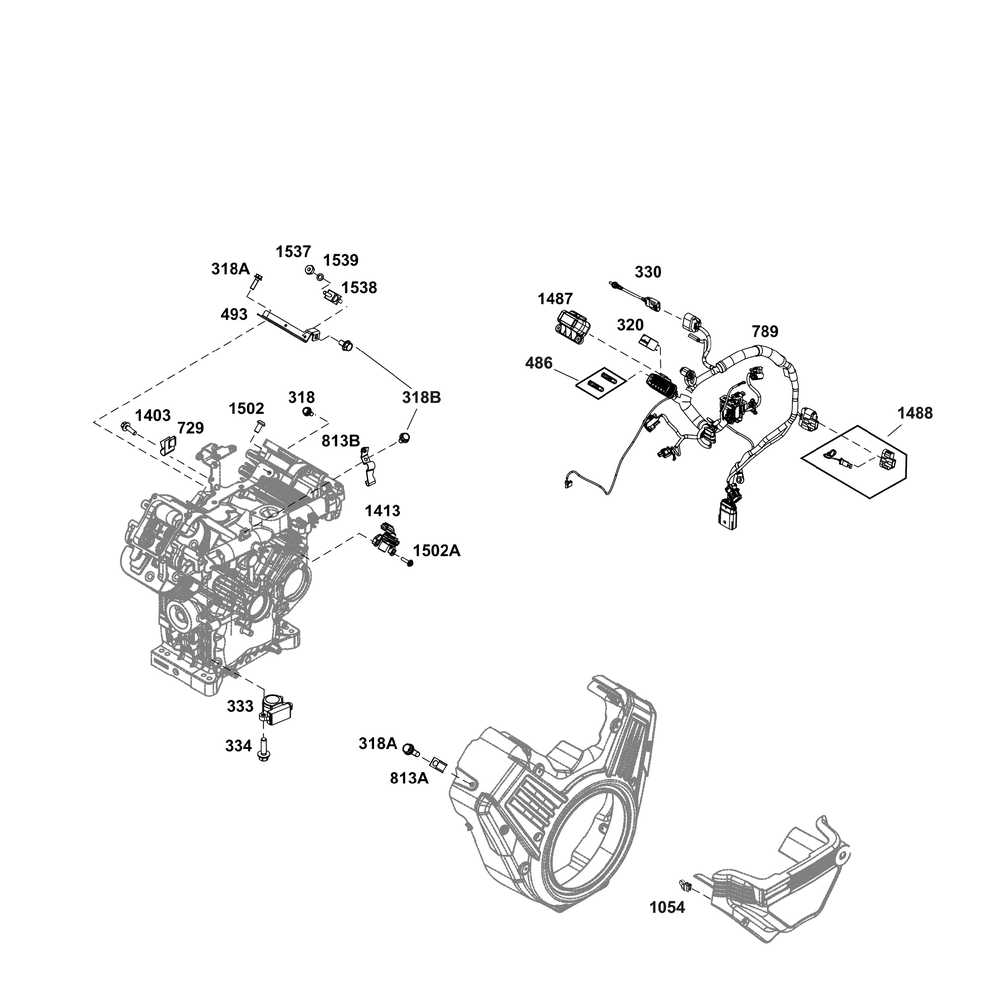 Controls Group Diagram and Parts List for 61G277-0014-J1 400000 - 699999 Briggs and Stratton Engine